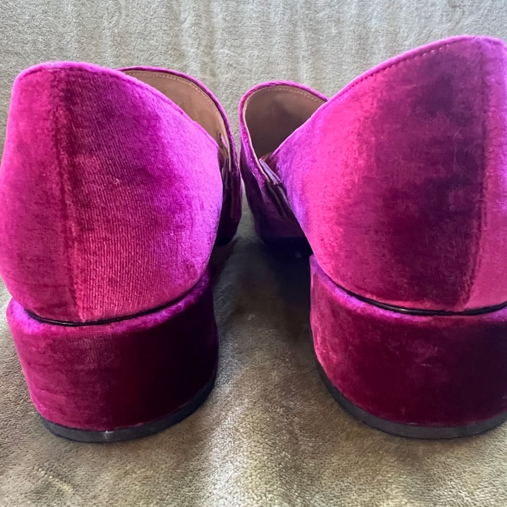 Toga Pulla Velvet Embellished Loafers, Size 41, Purple - Picture 12 of 15